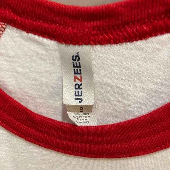 Christmas pajama henley top red white green Small - Picture 3 of 6